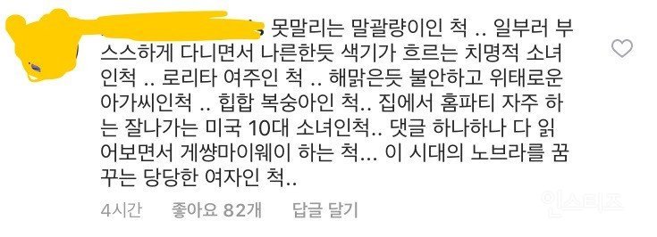 설리 인스타에 달린 폭격기급 댓글.jpg | 인스티즈