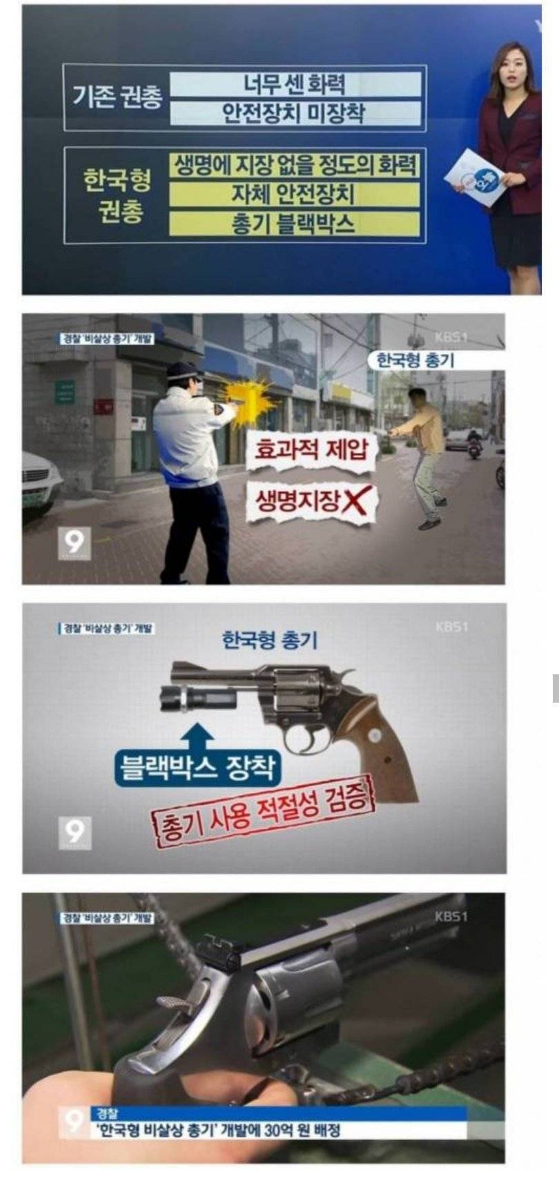 '한국형 비살상 총기' 개발 비용 30억 | 인스티즈