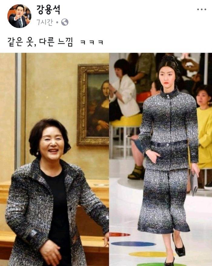 김정숙 여사 입은 샤넬가지고 조롱하는 강용석 류여해.jpg | 인스티즈