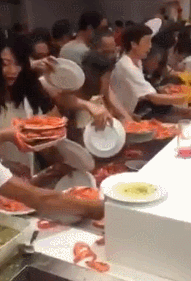 태국 호텔에서 민폐라고 난리 난 중국인들의 뷔페 매너. gif | 인스티즈