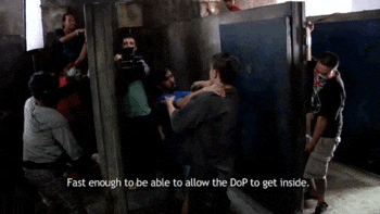 영화 레이드 촬영현장.gif | 인스티즈