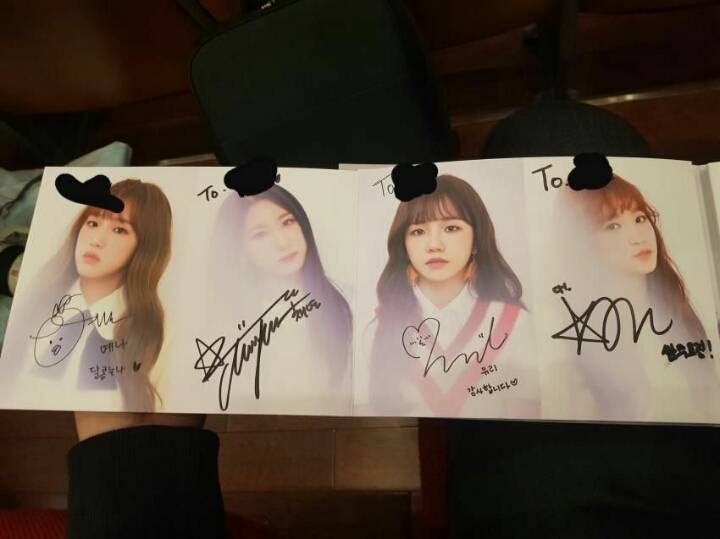 아이즈원 첫 팬싸인회..멤버별 싸인 | 인스티즈