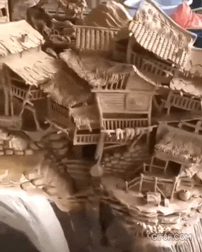 대륙의 나무조각 달인.gif | 인스티즈