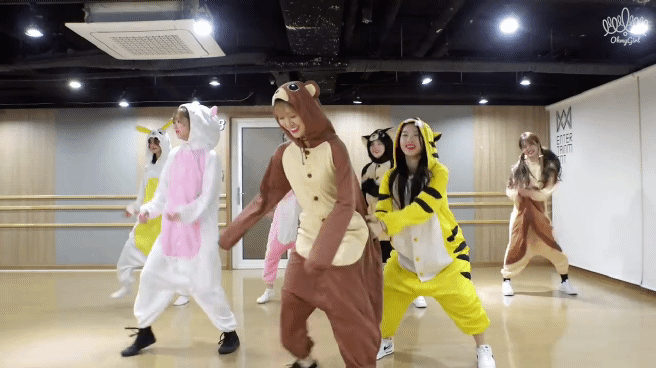 오마이걸 동물잠옷.gif | 인스티즈