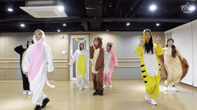 오마이걸 동물잠옷.gif | 인스티즈