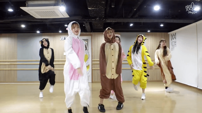 오마이걸 동물잠옷.gif | 인스티즈