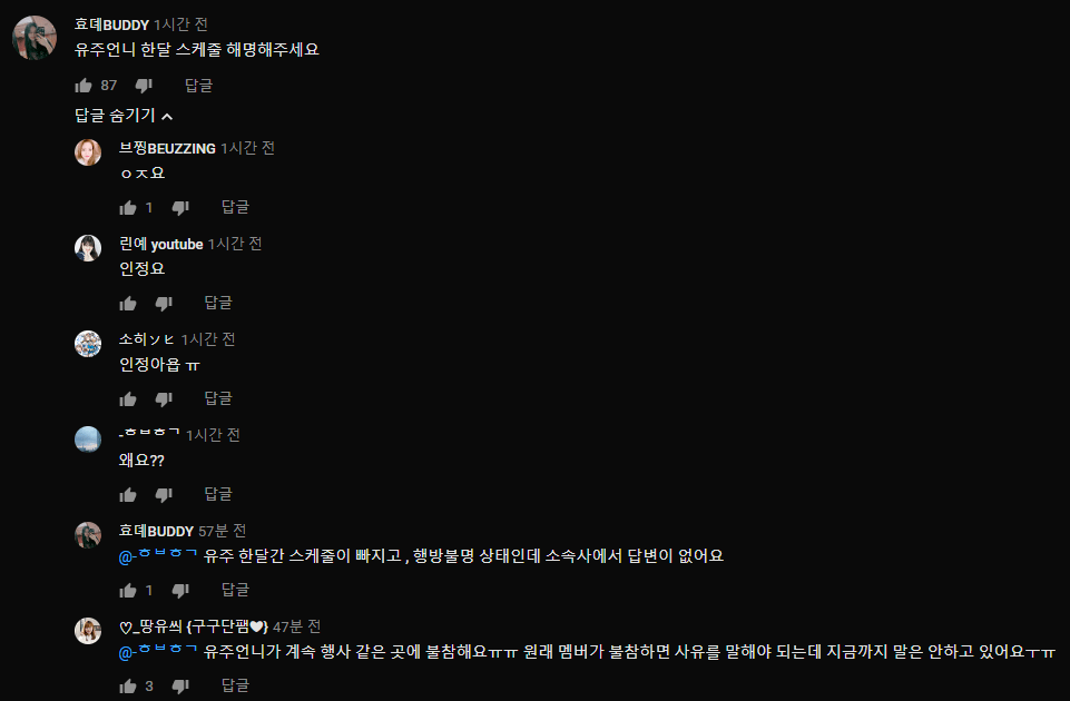 갑자기 사라진 걸그룹 여자친구의 보컬 유주를 찾고있는 팬들.jpg | 인스티즈