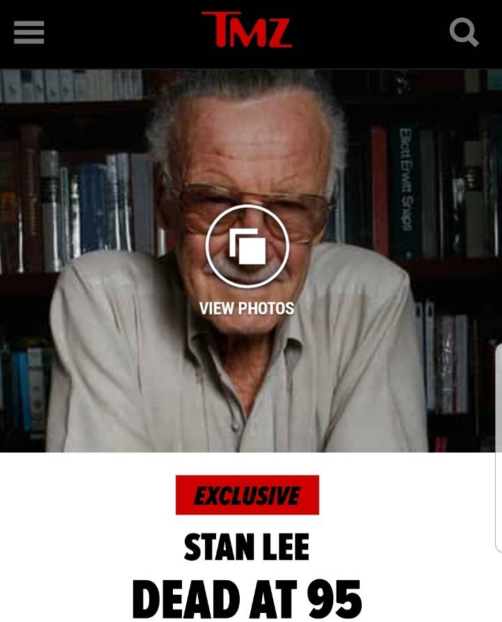 [TMZ] 스탠 리, 95세의 나이로 별세 | 인스티즈