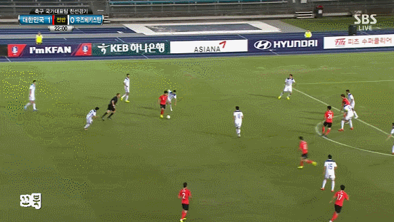 대한민국 vs 우즈베키스탄 전반전 몇장면.gif | 인스티즈
