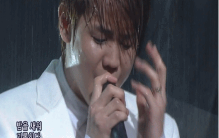 폭우 속에서 공연하는 가수들.gif | 인스티즈