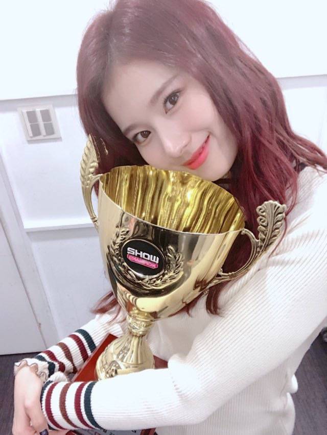 쇼챔피언 트로피로 보는 트와이스 멤버별 트로피 드는 방법 ㅋㅋㅋ | 인스티즈