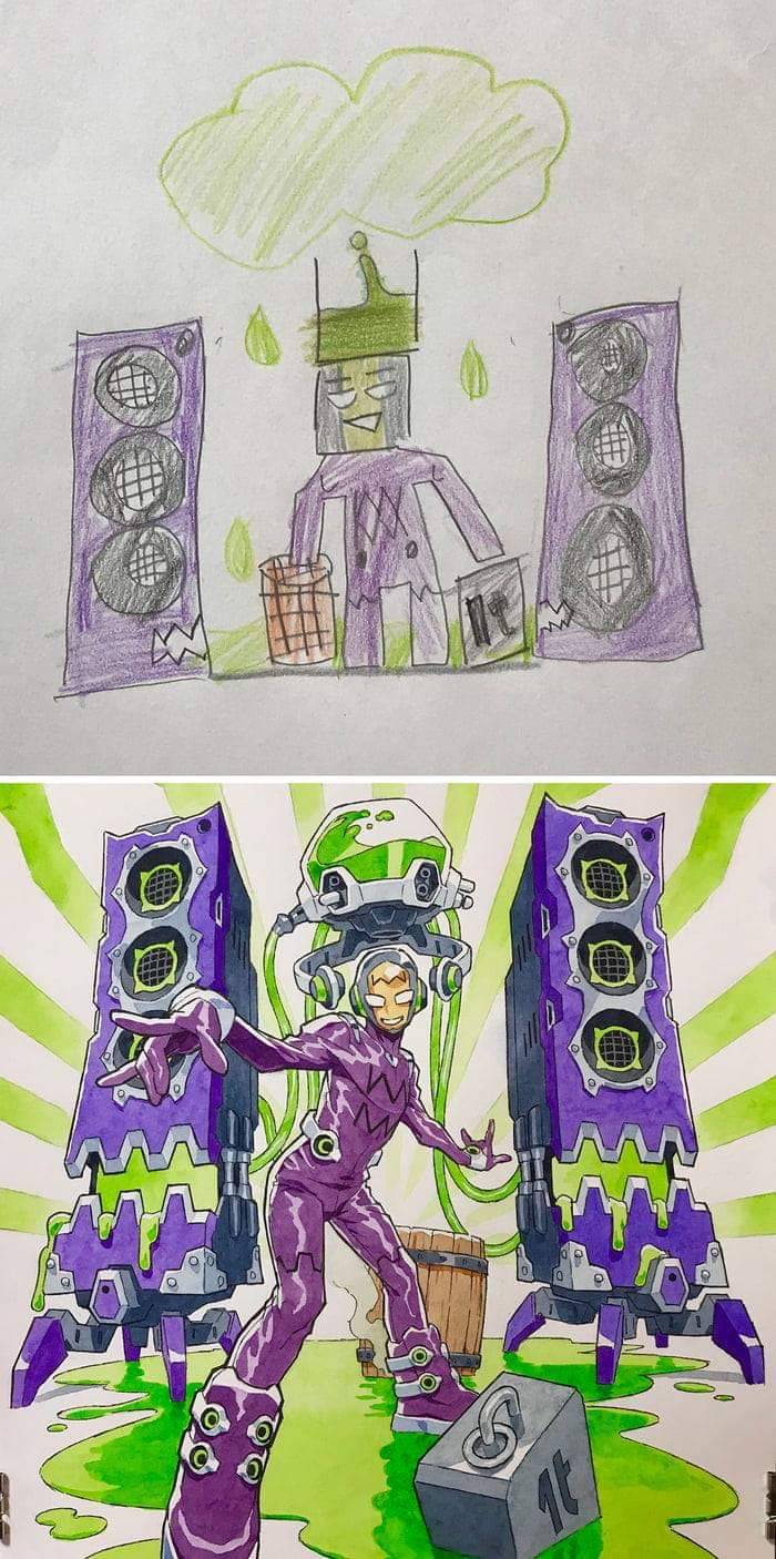 아들그림 업그레이드 해주는 금손 아빠 | 인스티즈