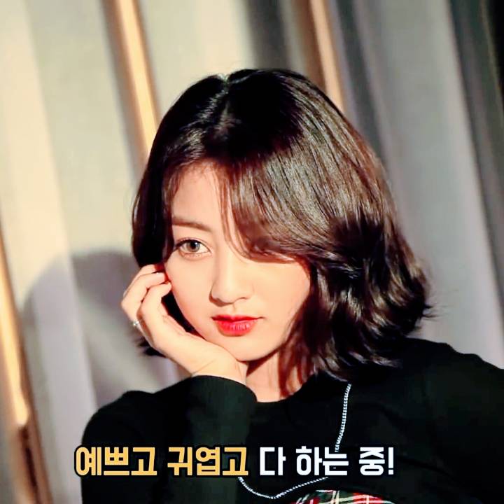 단발이 잘어울리는 트와이스 지효.gif | 인스티즈