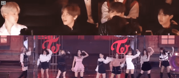 트와이스 공연보는 방탄.gif | 인스티즈