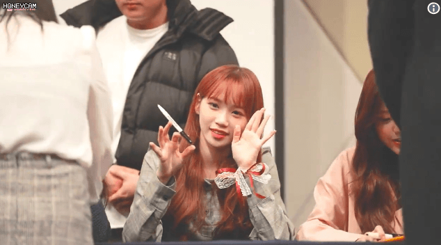 팬이 사진아니고 영상이라니까 애교부리는 아이즈원 채원이 ㅎㅎ | 인스티즈