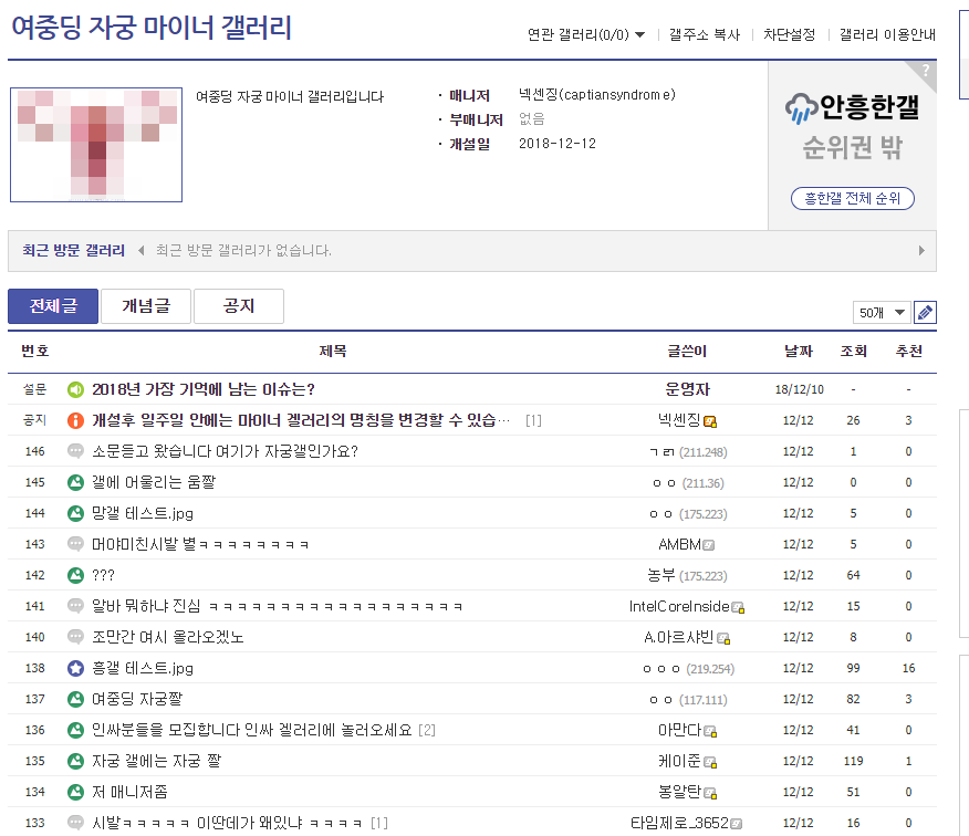 디시 마이너 갤러리 근황 인스티즈 Instiz 인티포털