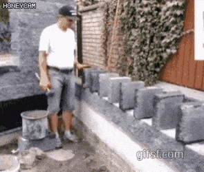 벽돌 쌓기 장인의 도미노.gif | 인스티즈