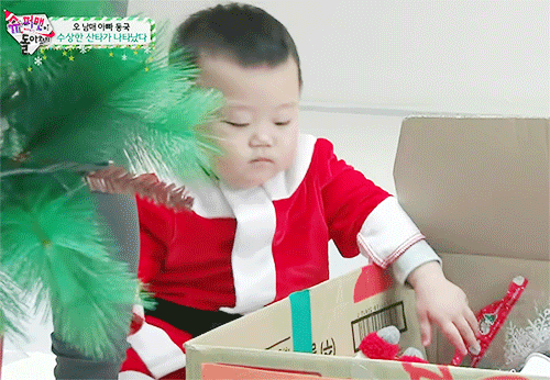 크리스마스 기념 산타복 입은 대박이.jpgif | 인스티즈