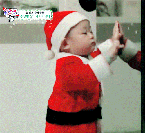 크리스마스 기념 산타복 입은 대박이.jpgif | 인스티즈