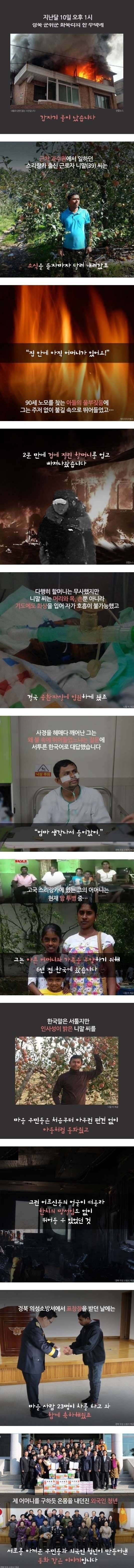 엄마 생각이 나서 불 속으로 뛰어들었다 | 인스티즈