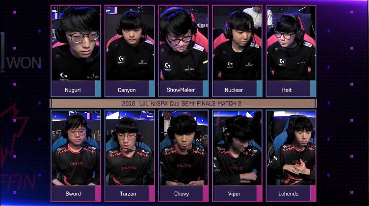 [LOL/소식] 2018 케스파컵 4강전,"그리핀 vs 담원게이밍"경기 결과 및 결승전 일정 | 인스티즈