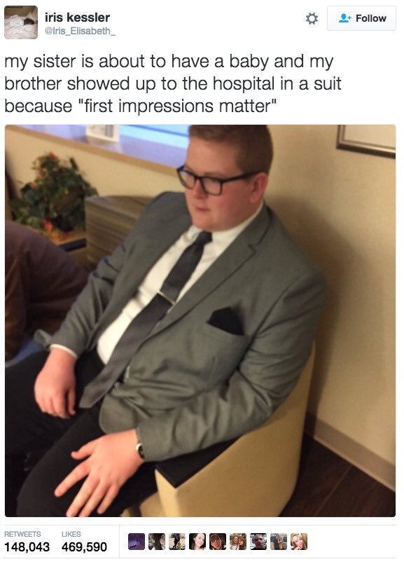 누나의 출산에 동생이 정장차림을 하고 병원에 온 이유 | 인스티즈