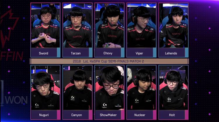 [LOL/소식] 2018 케스파컵 4강전,"그리핀 vs 담원게이밍"경기 결과 및 결승전 일정 | 인스티즈