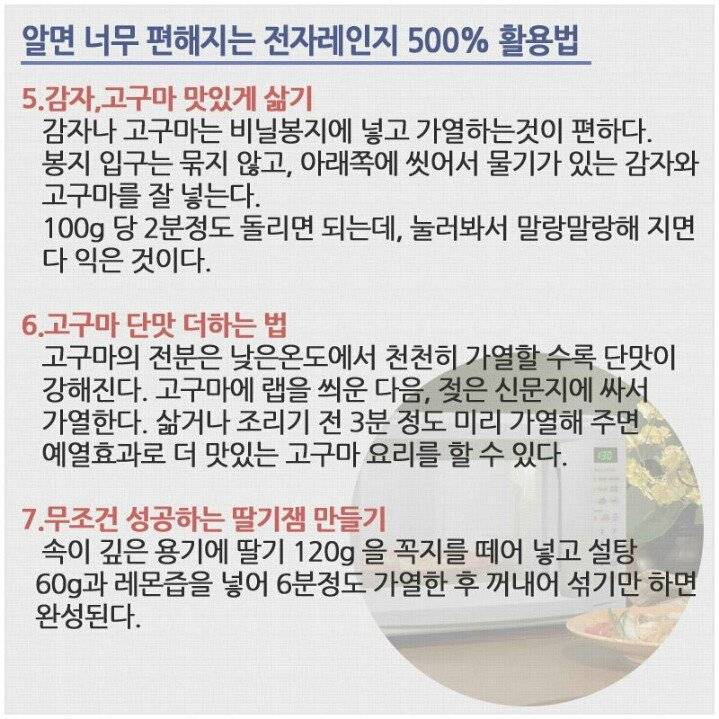 알면 너무 편해지는 전자레인지 500％ 활용법.jpg | 인스티즈