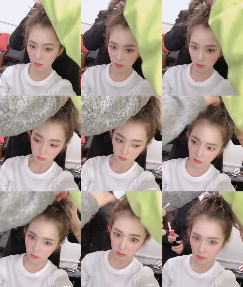 헤어 선생님이 자신의 머리로 장난쳐서 걱정하면서도 즐기는 아이린.jpgif | 인스티즈