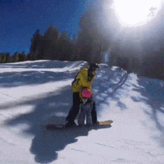 스키장에서 아이&amp;아빠.gif | 인스티즈