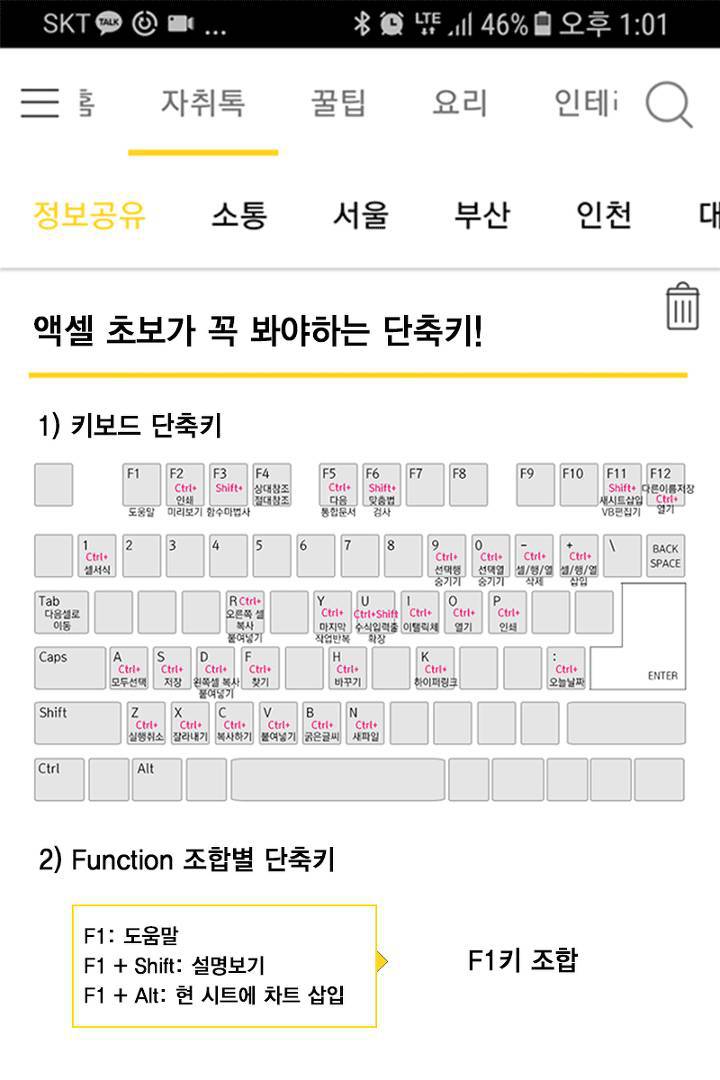 엑셀 초보는 무조건 봐야하는 엑셀꿀팁 총정리.jpg | 인스티즈