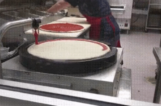 피자 소스 바르는 기계 | 인스티즈