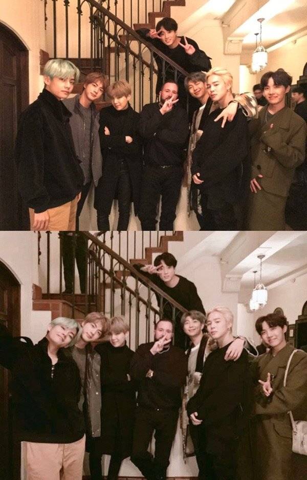 그래미 입성한 방탄소년단, 의상 스포?…디올 디자이너 킴 존스와 인증샷 | 인스티즈