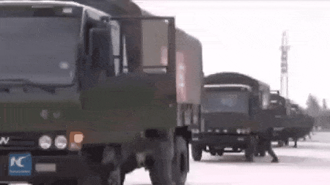 중국 군용트럭의 유턴 | 인스티즈