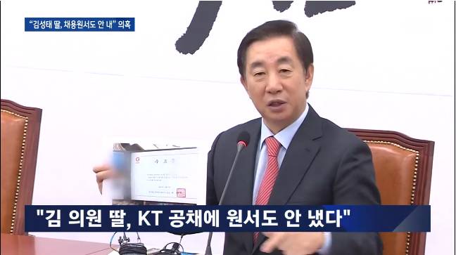 자유한국당 김성태 의원 5개월전 발언...... | 인스티즈