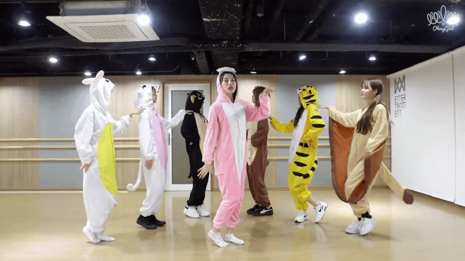 오마이걸 동물잠옷.gif | 인스티즈