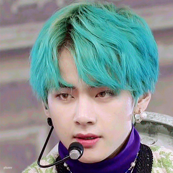 파란머리💙방탄소년단뷔💜보낼수가 없오😭 | 인스티즈