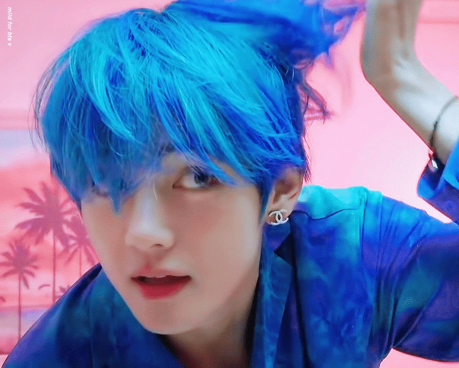 파란머리💙방탄소년단뷔💜보낼수가 없오😭 | 인스티즈