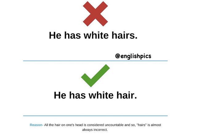 그는 백발이다. ≠ He has white hairs (영어퀴즈) | 인스티즈