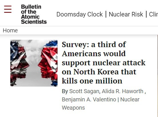미국인 33% 北 핵공격 찬성 | 인스티즈