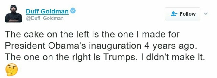 오바마 취임식 케이크 표절한 트럼프 취임식 케이크 | 인스티즈
