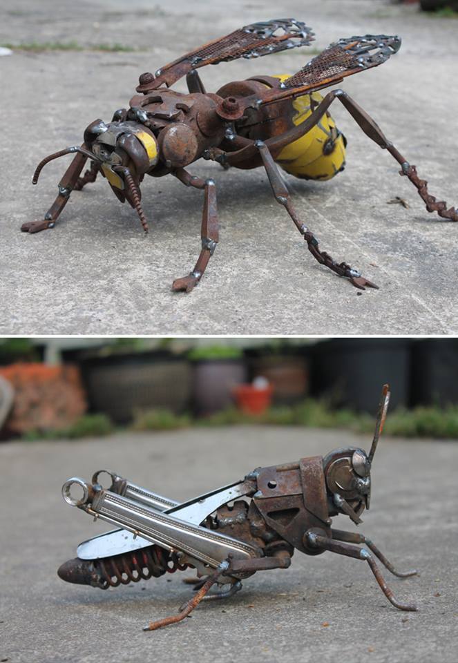 고철로 만든 말벌과 메뚜기.jpg | 인스티즈