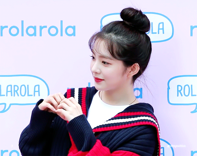 상당히 귀여운 똥머리 아이린.jpgif | 인스티즈