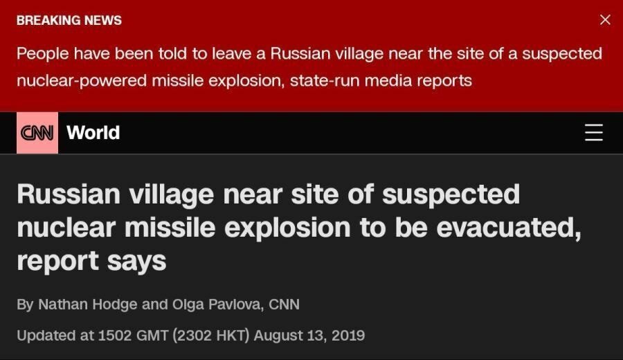 속보)러시아 소형 핵탄두 폭발 | 인스티즈