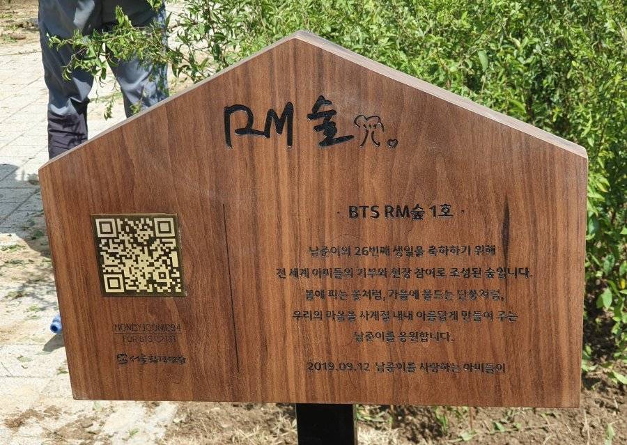 잠실 한강공원에 조성될 BTS RM 숲 | 인스티즈
