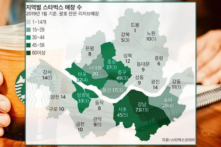스타벅스로 알아보는 서울의 빈부격차 | 인스티즈