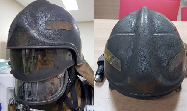 불길 뚫고 3세 아이 구한 소방관의 헬멧 | 인스티즈