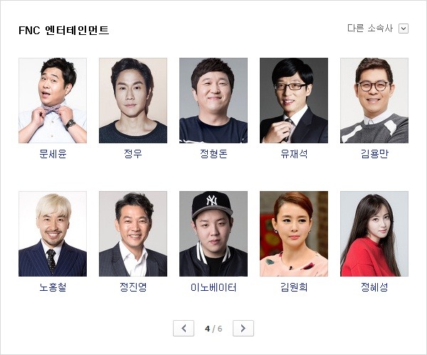 FNC 엔터 소속 연예인들.jpg | 인스티즈