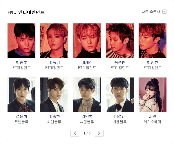 FNC 엔터 소속 연예인들.jpg | 인스티즈