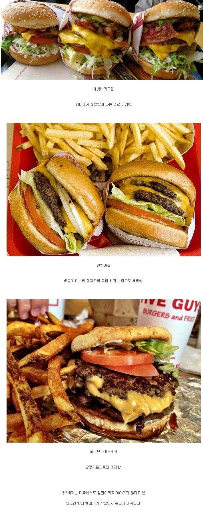 미국의 대표 3대 햄버거.jpg | 인스티즈